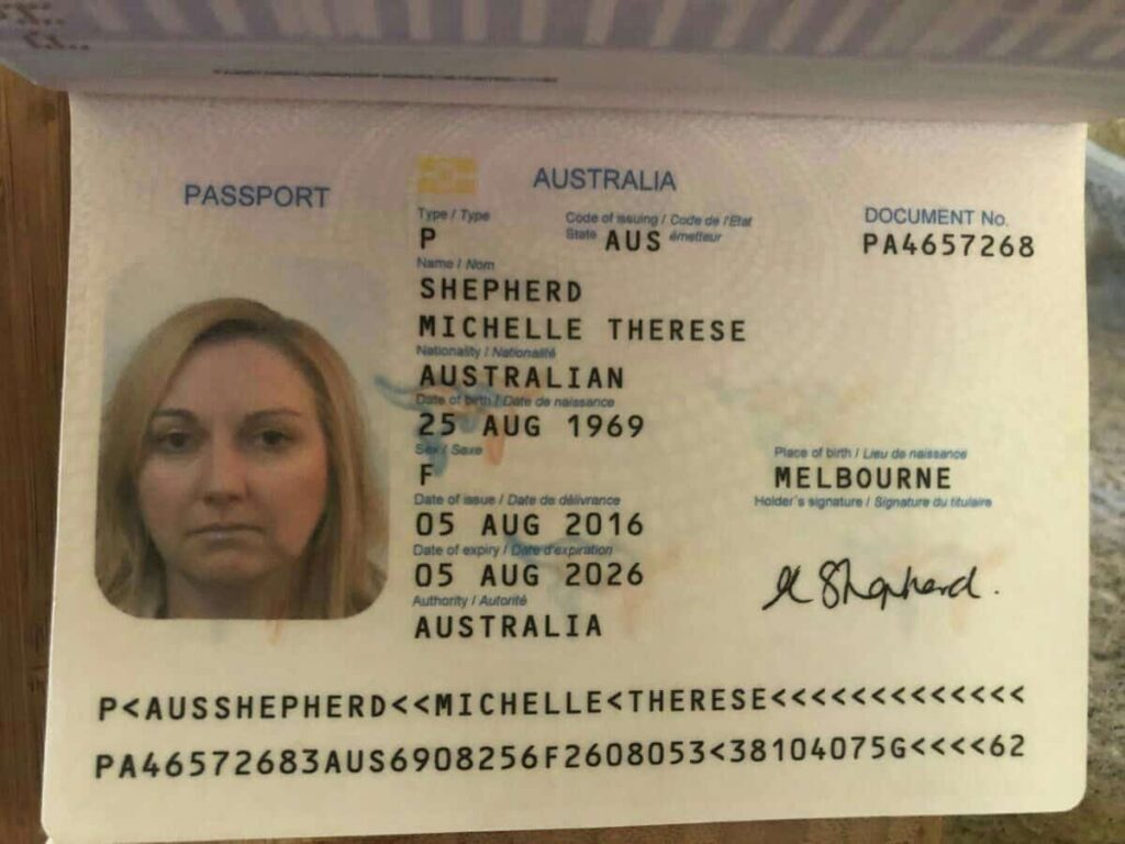 Australian passport application